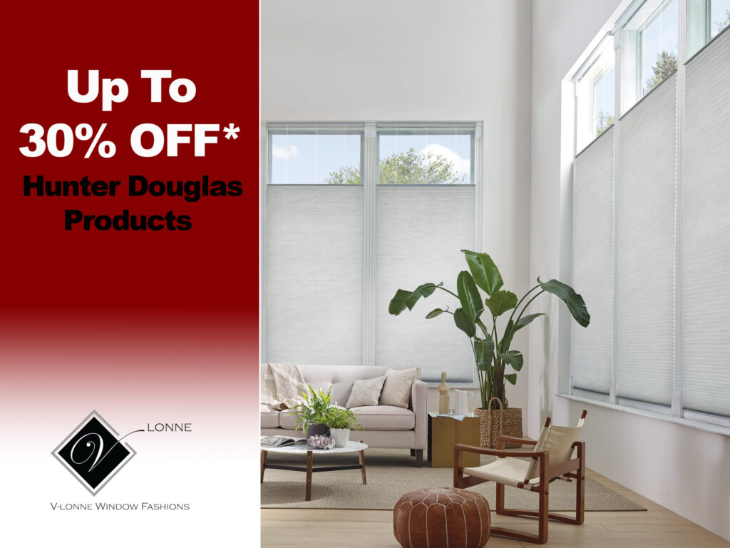 Up to 30% Off Hunter Douglas Products
